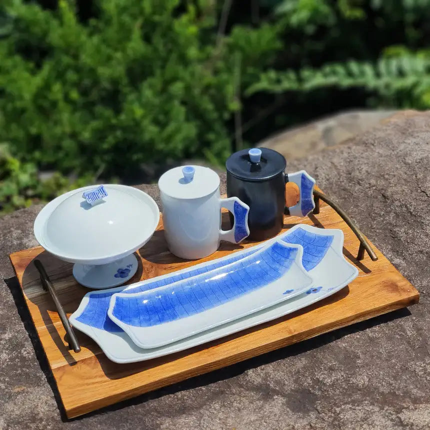 Bosan Pottery - Teak Wood Tray with Iron Handle - Bosan Pottery - Home & Living, Accessories - Harumio