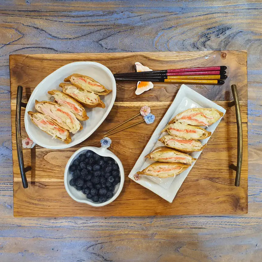 Bosan Pottery - Teak Wood Tray with Iron Handle - Bosan Pottery - Home & Living, Accessories - Harumio