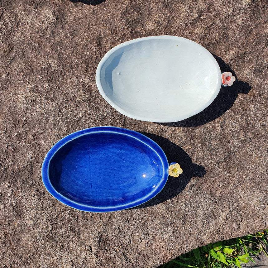 Bosan Pottery - Hand Painted Porcelain Oval Bowl - Bosan Pottery - Home & Living, Accessories - Harumio