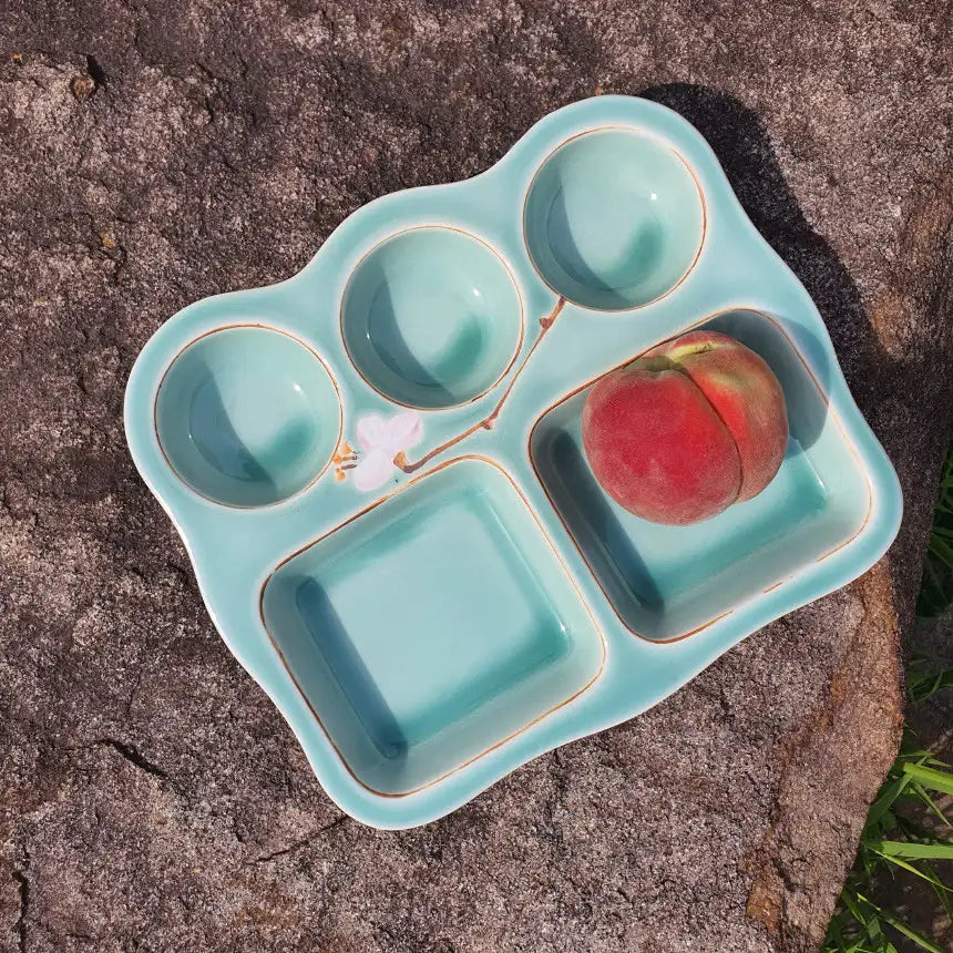 Bosan Pottery - Rhododendron Porcelain Sharing Plate - Bosan Pottery - Home & Living, Accessories - Harumio