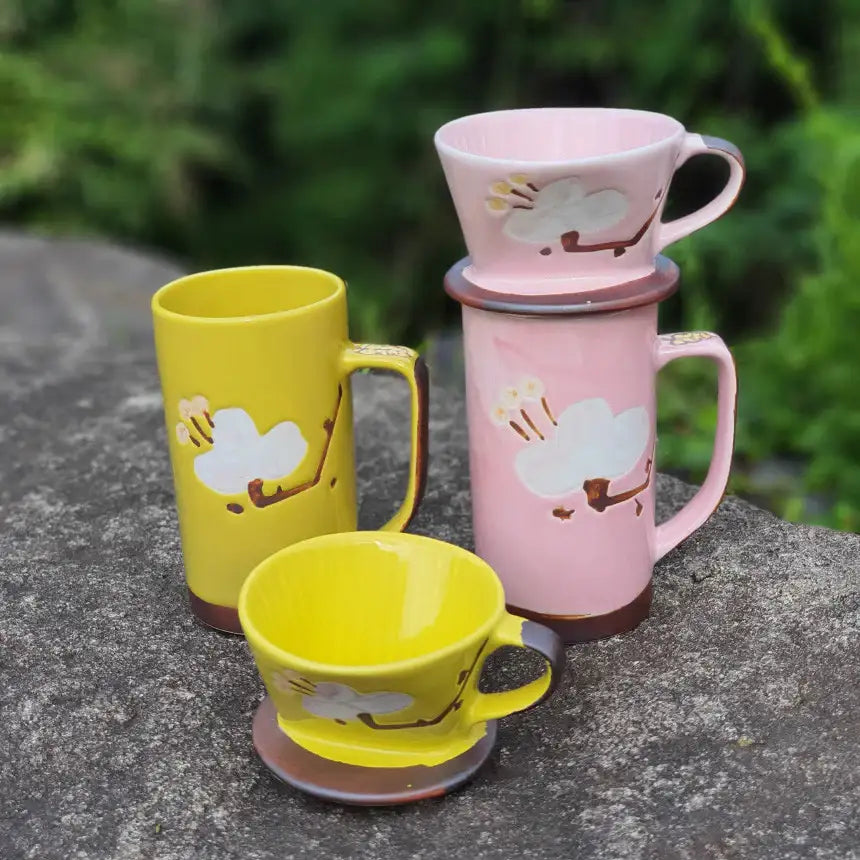 Bosan Pottery - Azalea Handmade Porcelain Mug with Dripper - Bosan Pottery - Home & Living, Accessories - Harumio