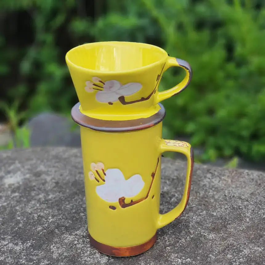Bosan Pottery - Azalea Handmade Porcelain Mug with Dripper - Bosan Pottery - Home & Living, Accessories - Harumio