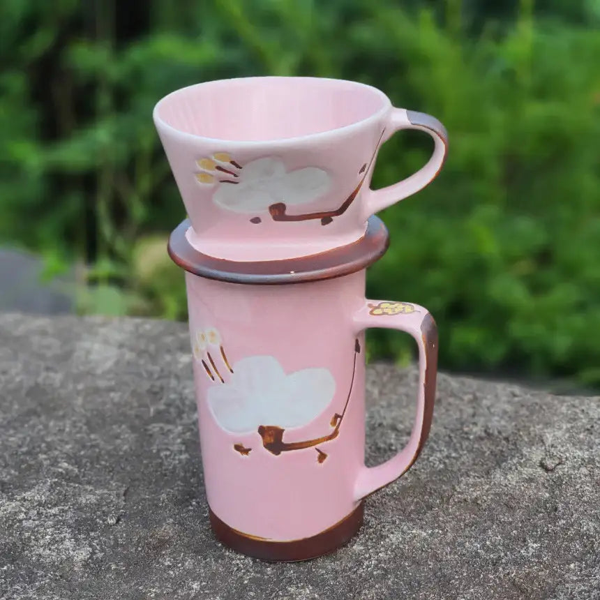 Bosan Pottery - Azalea Handmade Porcelain Mug with Dripper - Bosan Pottery - Home & Living, Accessories - Harumio