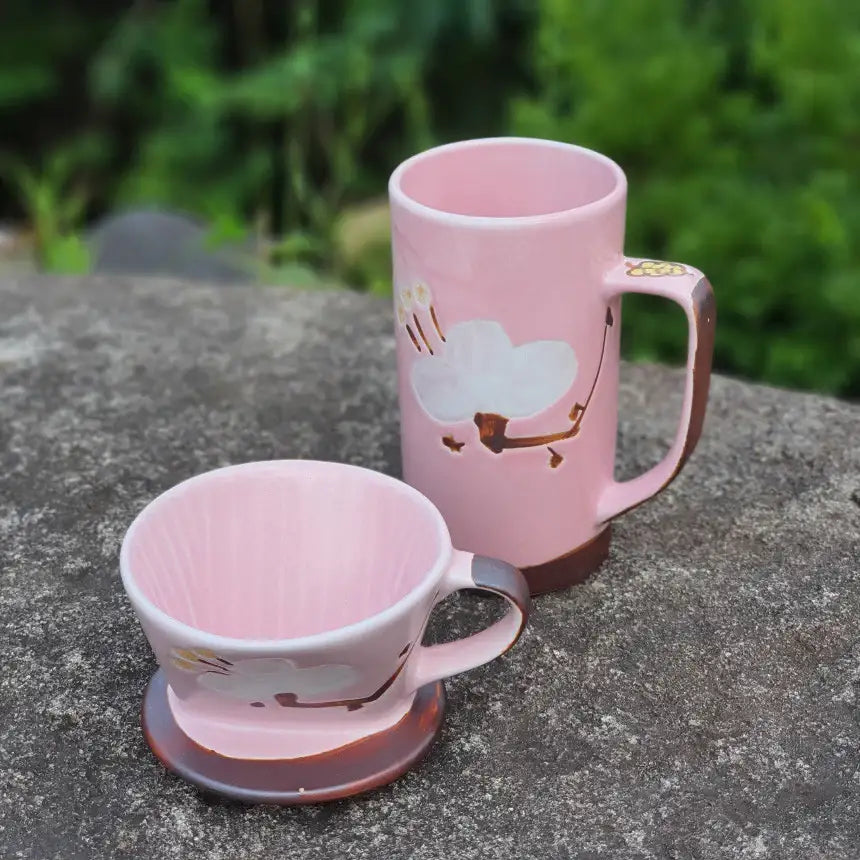 Bosan Pottery - Azalea Handmade Porcelain Mug with Dripper - Bosan Pottery - Home & Living, Accessories - Harumio