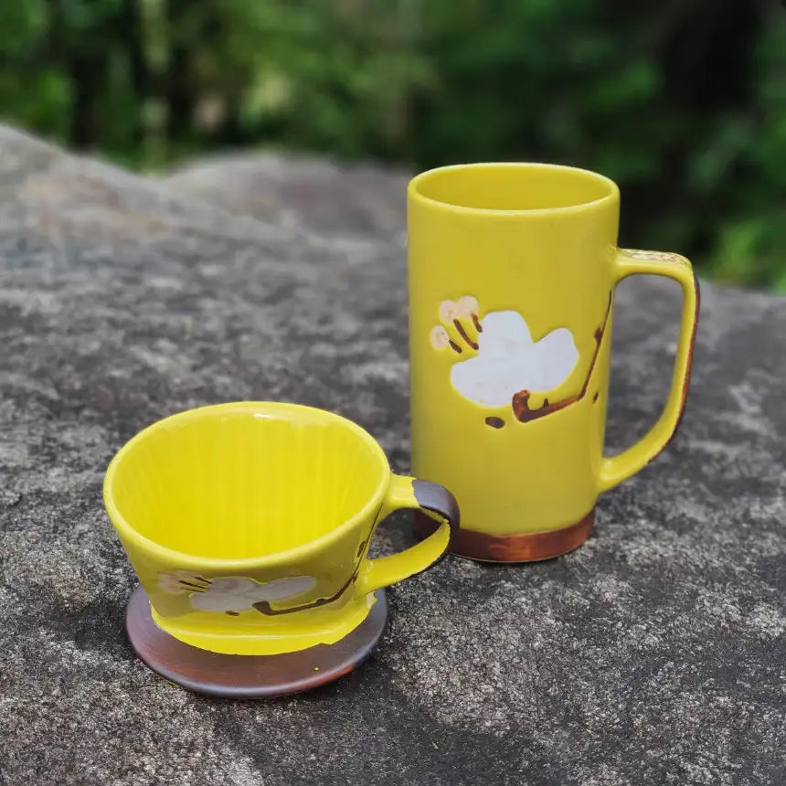 Bosan Pottery - Azalea Handmade Porcelain Mug with Dripper - Bosan Pottery - Home & Living, Accessories - Harumio