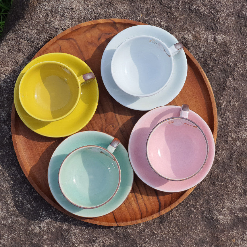 Bosan Pottery - Azalea Handmade Porcelain Tea Cup Set