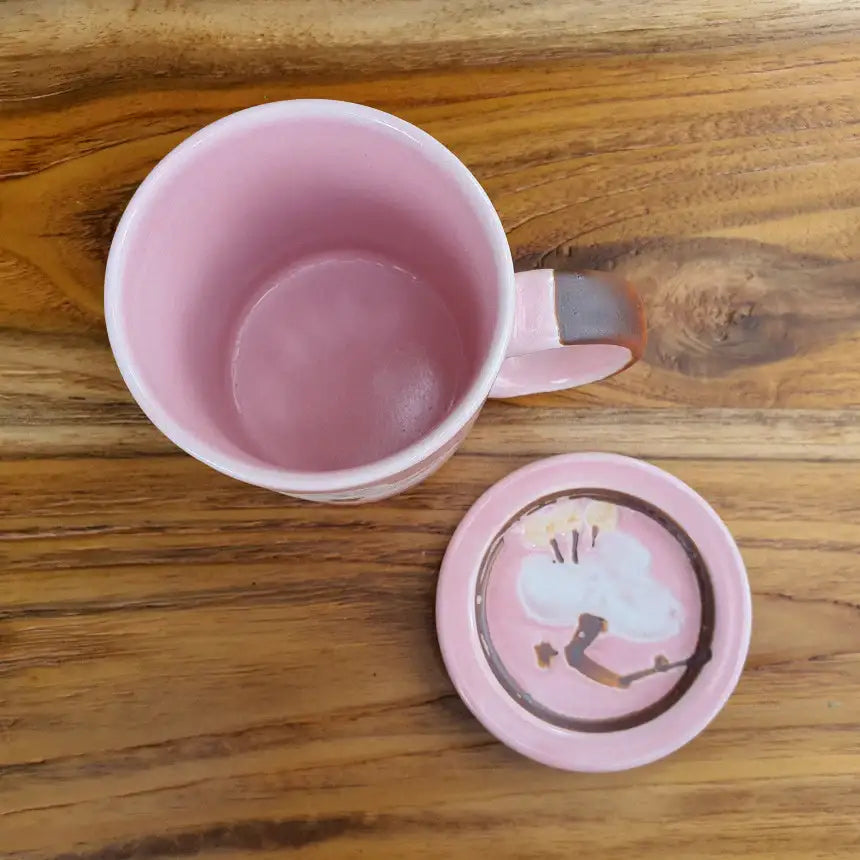 Bosan Pottery - Azalea Handmade Porcelain Mug with Lid - Bosan Pottery - Home & Living, Accessories - Harumio