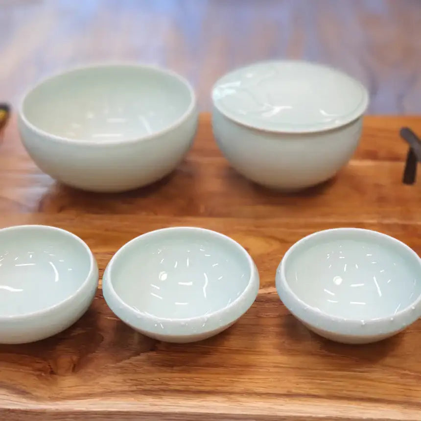 Bosan Pottery - Traditional Celadon Side Dish Bowl - Bosan Pottery - Home & Living, Accessories - Harumio