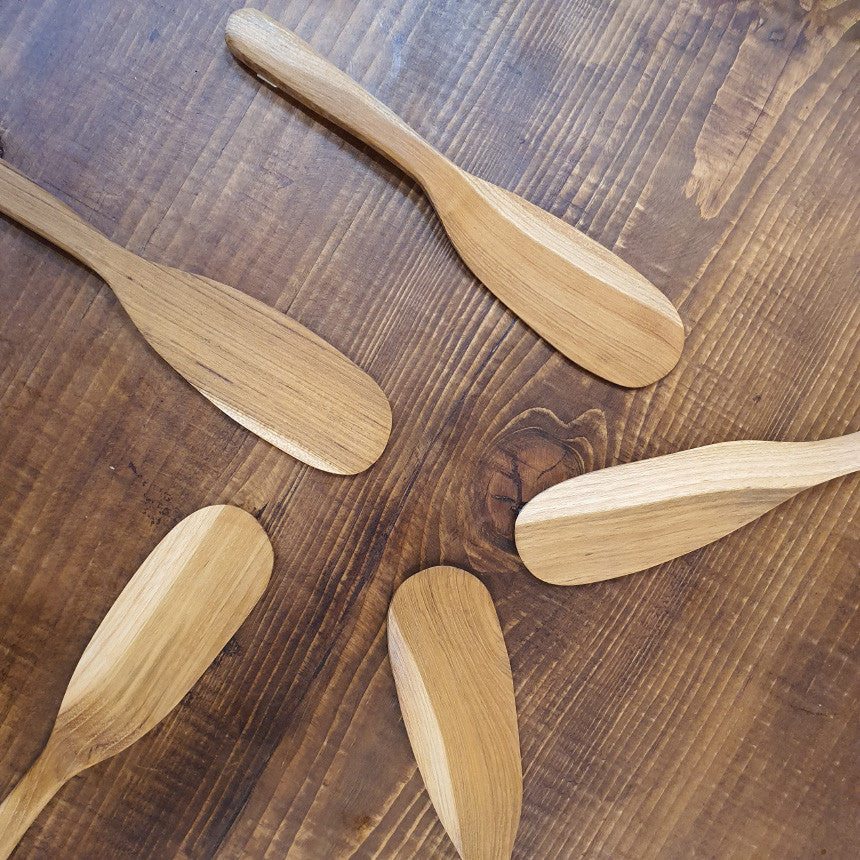 Bosan Pottery - Teak Wood Oval Spatula