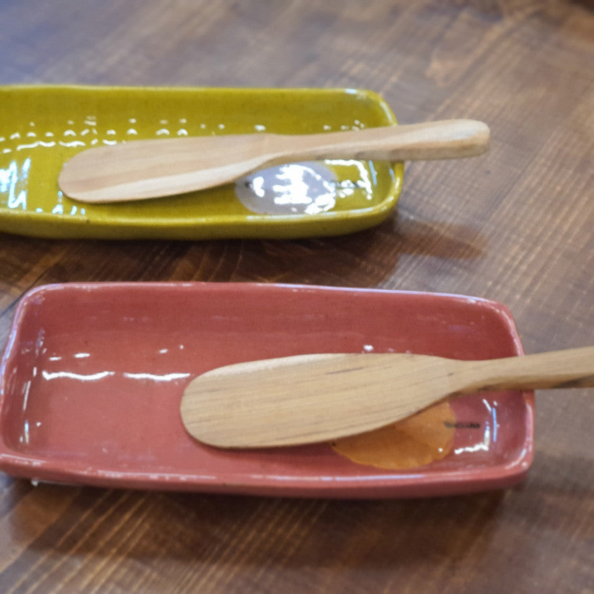 Bosan Pottery - Teak Wood Oval Spatula