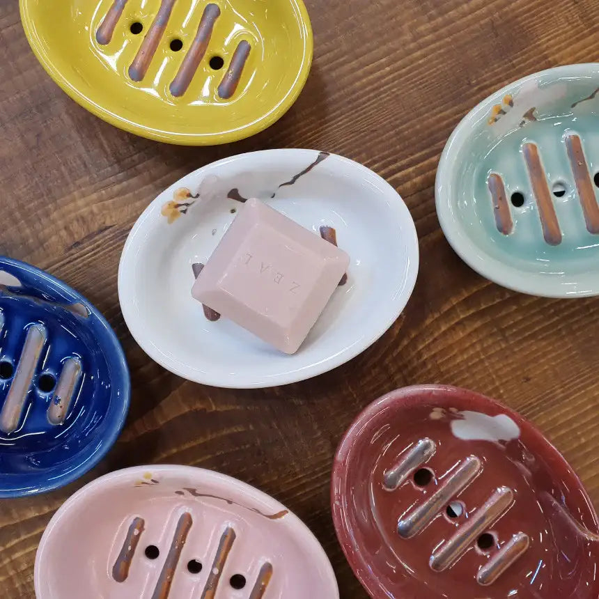 Bosan Pottery - Azalea Handmade Porcelain Soap Tray - Bosan Pottery - Home & Living, Accessories - Harumio