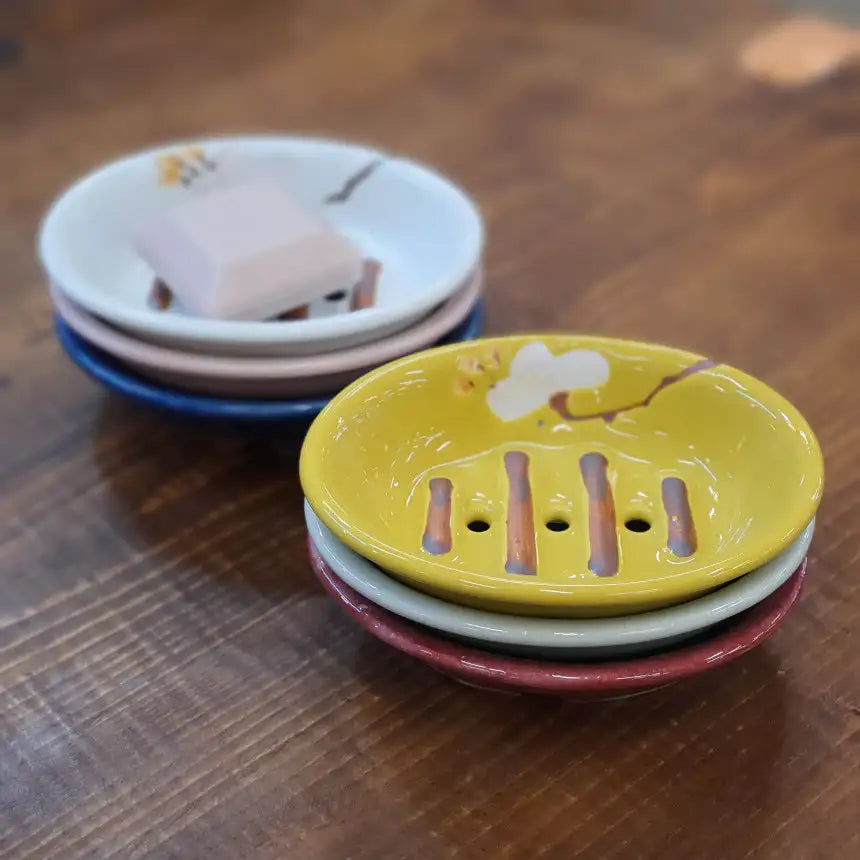 Bosan Pottery - Azalea Handmade Porcelain Soap Tray - Bosan Pottery - Home & Living, Accessories - Harumio