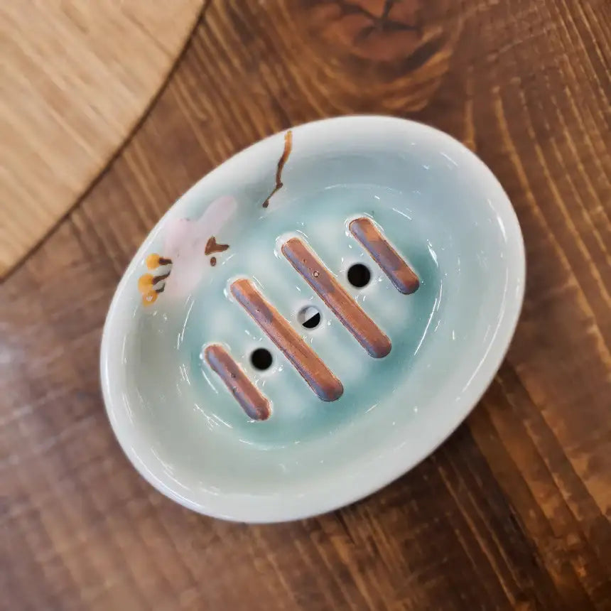 Bosan Pottery - Azalea Handmade Porcelain Soap Tray - Bosan Pottery - Home & Living, Accessories - Harumio