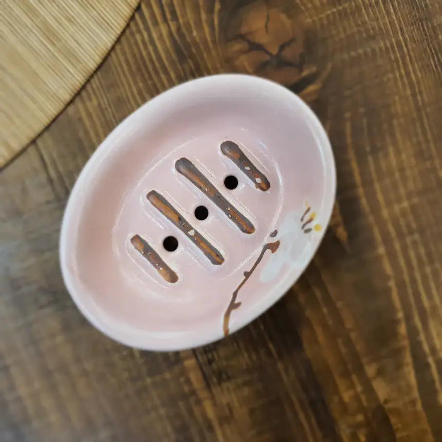 Bosan Pottery - Azalea Handmade Porcelain Soap Tray - Bosan Pottery - Home & Living, Accessories - Harumio