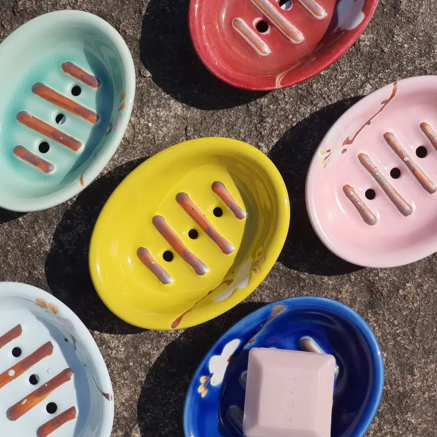 Bosan Pottery - Azalea Handmade Porcelain Soap Tray - Bosan Pottery - Home & Living, Accessories - Harumio