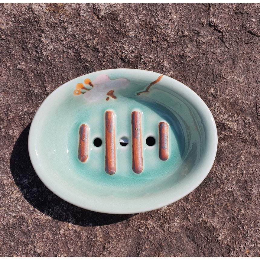 Bosan Pottery - Azalea Handmade Porcelain Soap Tray - Bosan Pottery - Home & Living, Accessories - Harumio