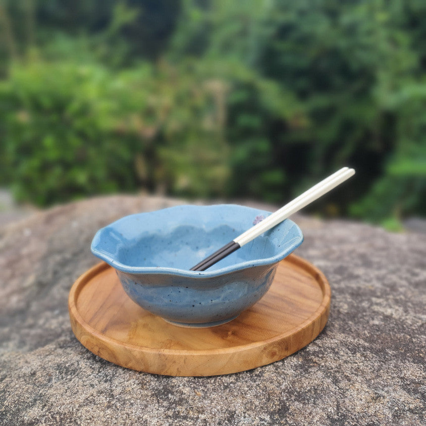 Bosan Pottery - Plum Blossom Porcelain Udon Bowl