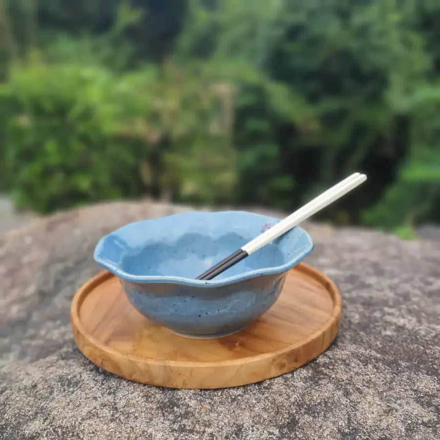 Bosan Pottery - Plum Blossom Porcelain Udon Bowl - Bosan Pottery - Home & Living, Accessories - Harumio