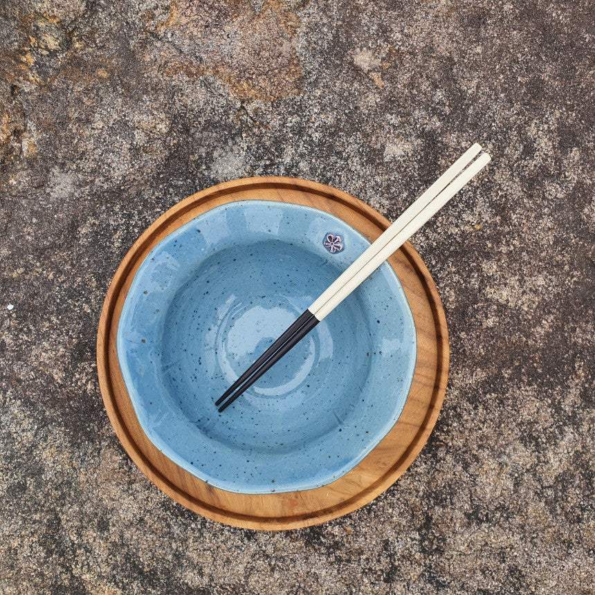 Bosan Pottery - Plum Blossom Porcelain Udon Bowl - Bosan Pottery - Home & Living, Accessories - Harumio