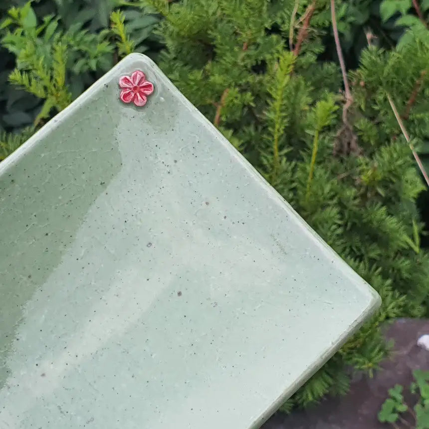 Bosan Pottery - Plum Blossom Porcelain Rectangular Plate - Bosan Pottery - Home & Living, Accessories - Harumio