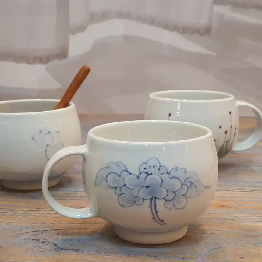 Bosan Pottery - White Porcelain Traditional Mug - Bosan Pottery - Home & Living, Accessories - Harumio