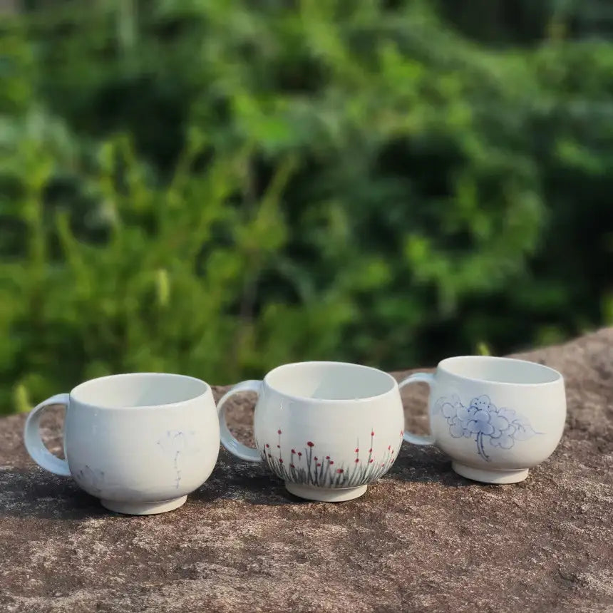Bosan Pottery - White Porcelain Traditional Mug - Bosan Pottery - Home & Living, Accessories - Harumio