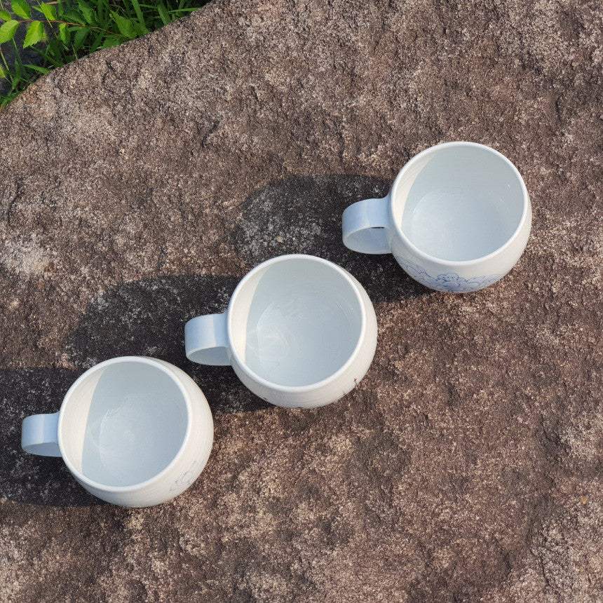 Bosan Pottery - White Porcelain Traditional Mug - Bosan Pottery - Home & Living, Accessories - Harumio