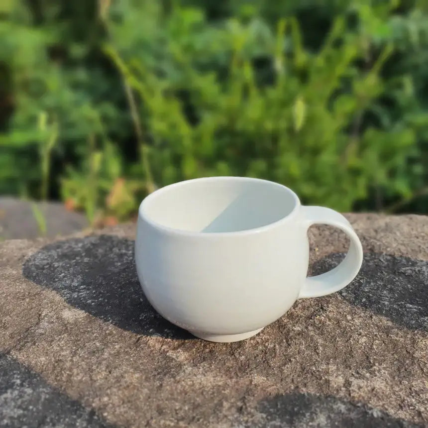 Bosan Pottery - White Porcelain Traditional Mug - Bosan Pottery - Home & Living, Accessories - Harumio