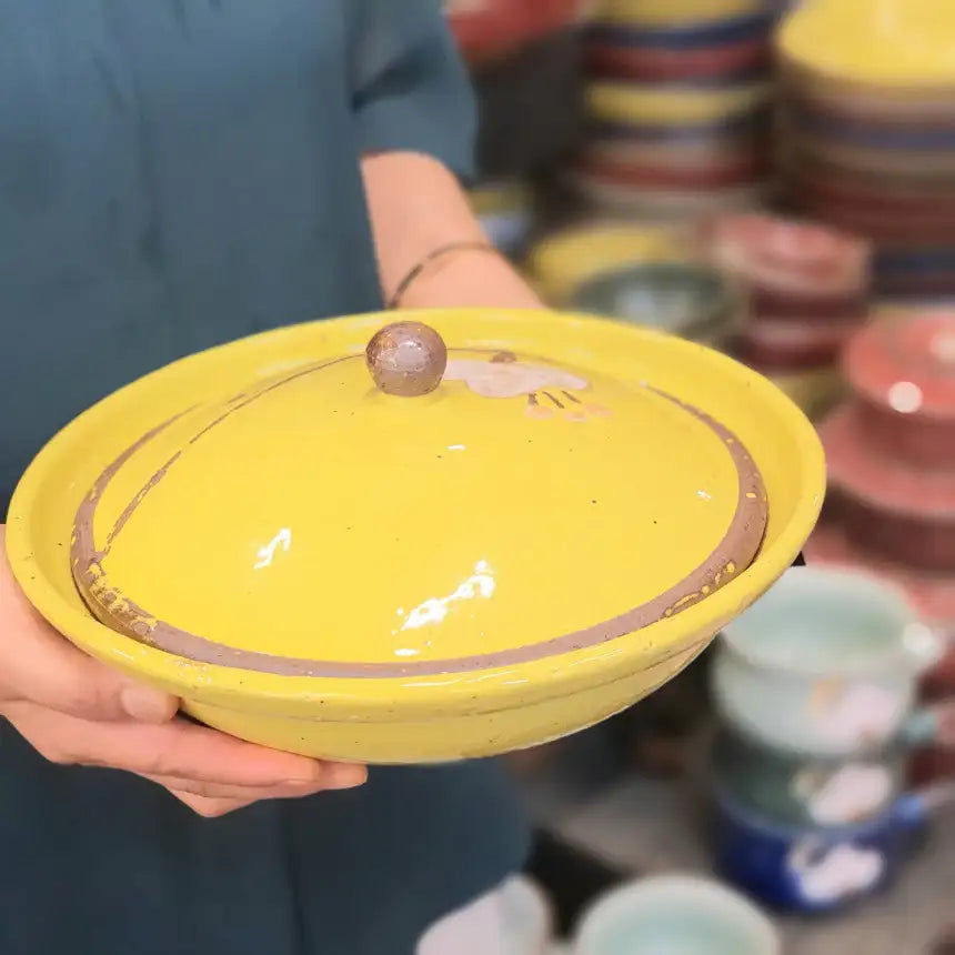 Bosan Pottery - Azalea Handmade Porcelain Steaming Bowl with Lid - Bosan Pottery - Home & Living, Accessories - Harumio