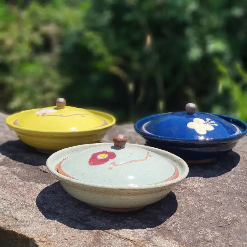 Bosan Pottery - Azalea Handmade Porcelain Steaming Bowl with Lid - Bosan Pottery - Home & Living, Accessories - Harumio
