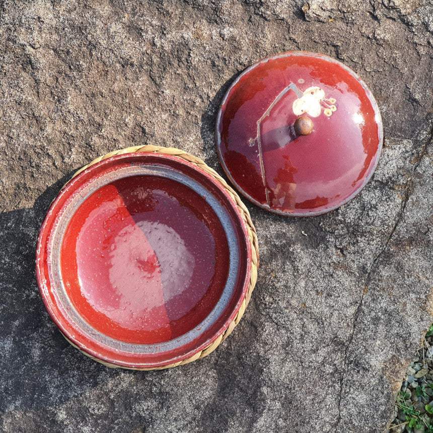 Bosan Pottery - Azalea Handmade Porcelain Steaming Bowl with Lid - Bosan Pottery - Home & Living, Accessories - Harumio