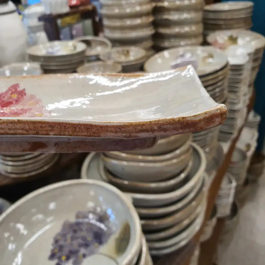 Bosan Pottery - Hydrangea Handmade Porcelain Rectangular Plate - Bosan Pottery - Home & Living, Accessories - Harumio