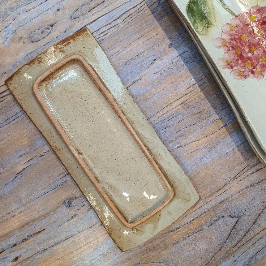 Bosan Pottery - Hydrangea Handmade Porcelain Rectangular Plate - Bosan Pottery - Home & Living, Accessories - Harumio