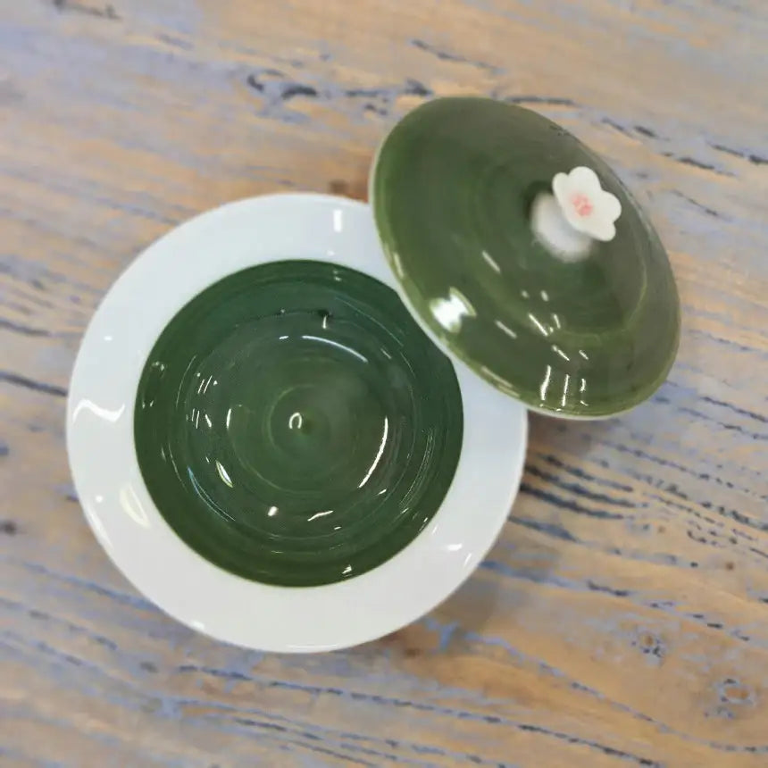 Bosan Pottery - Cobalt Porcelain Soy Sauce Bowl with Lid - Bosan Pottery - Home & Living, Accessories - Harumio