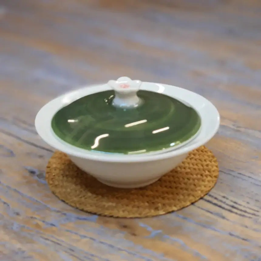 Bosan Pottery - Cobalt Porcelain Soy Sauce Bowl with Lid - Bosan Pottery - Home & Living, Accessories - Harumio