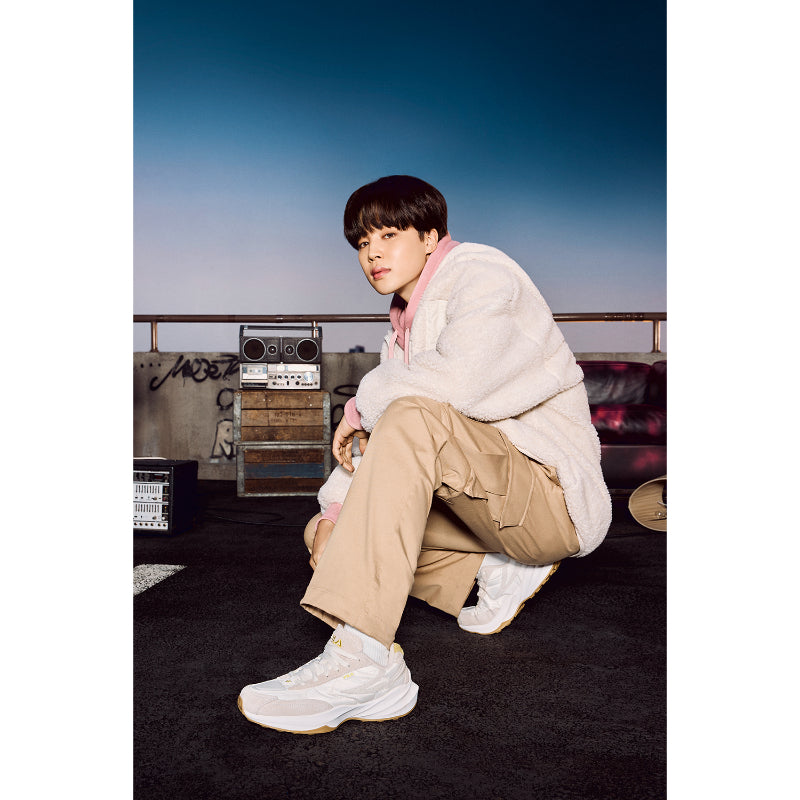 FILA x BTS - Create Your Winter - Popcorn Boa Hooded Jacket