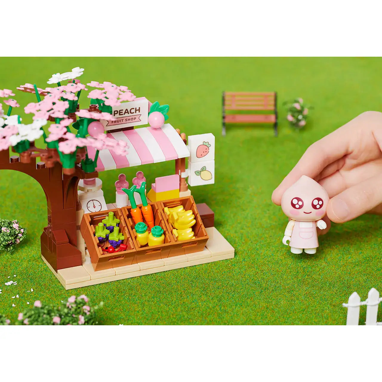 Kakao Friends - Apeach Brick Fruit Shop Figure - Kakao Friends - Toy - Harumio