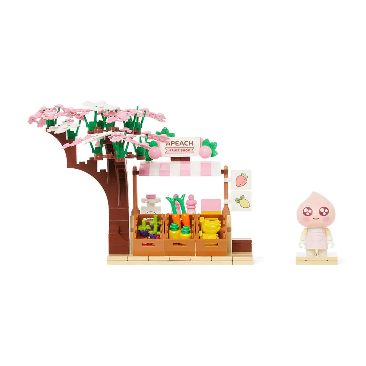 Kakao Friends - Apeach Brick Fruit Shop Figure - Kakao Friends - Toy - Harumio
