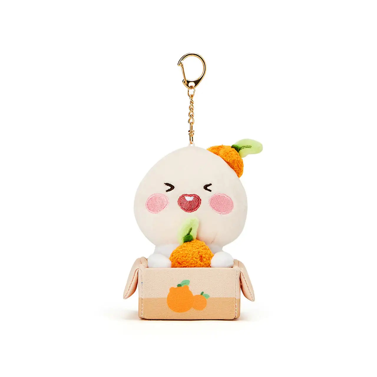 Kakao Friends - Jeju Edition Apeach Tangerine Box Keychain - Kakao Friends - Accessories - Harumio