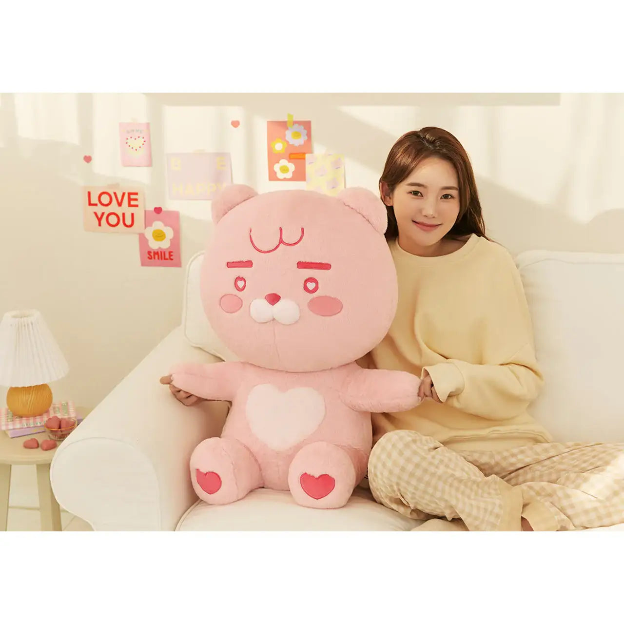 kakao Friends RYAN love you edition Kakao Friends Love You Edition RYAN 13\u201d Heart Plush Doll Stuffed