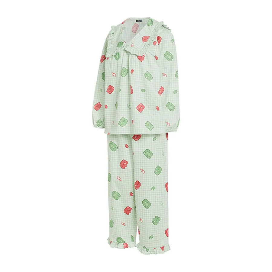 Kakao Friends - Ryan & Choonsik Jelly Frills Pajamas Set - Kakao Friends - Clothing - Harumio