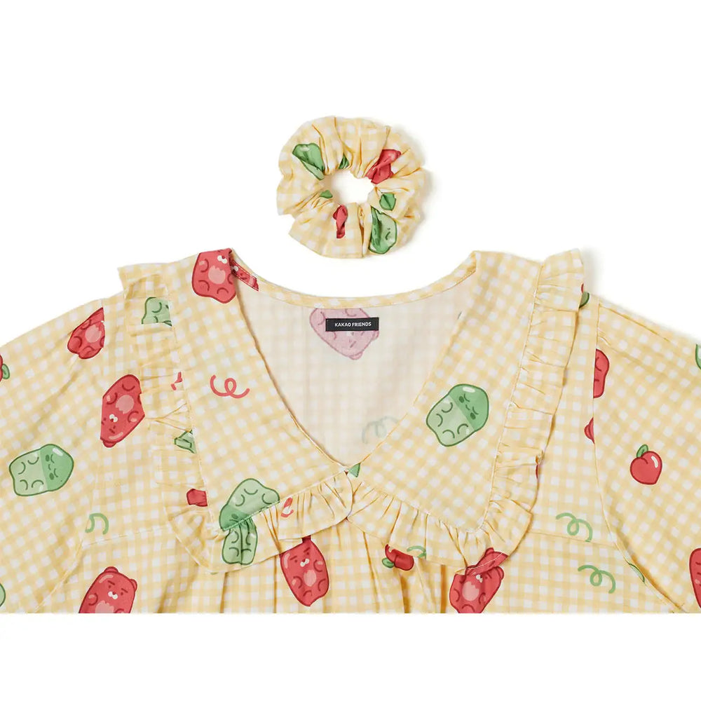 Kakao Friends - Ryan & Choonsik Jelly Ruffles Dress Pajamas Set - Kakao Friends - Clothing - Harumio