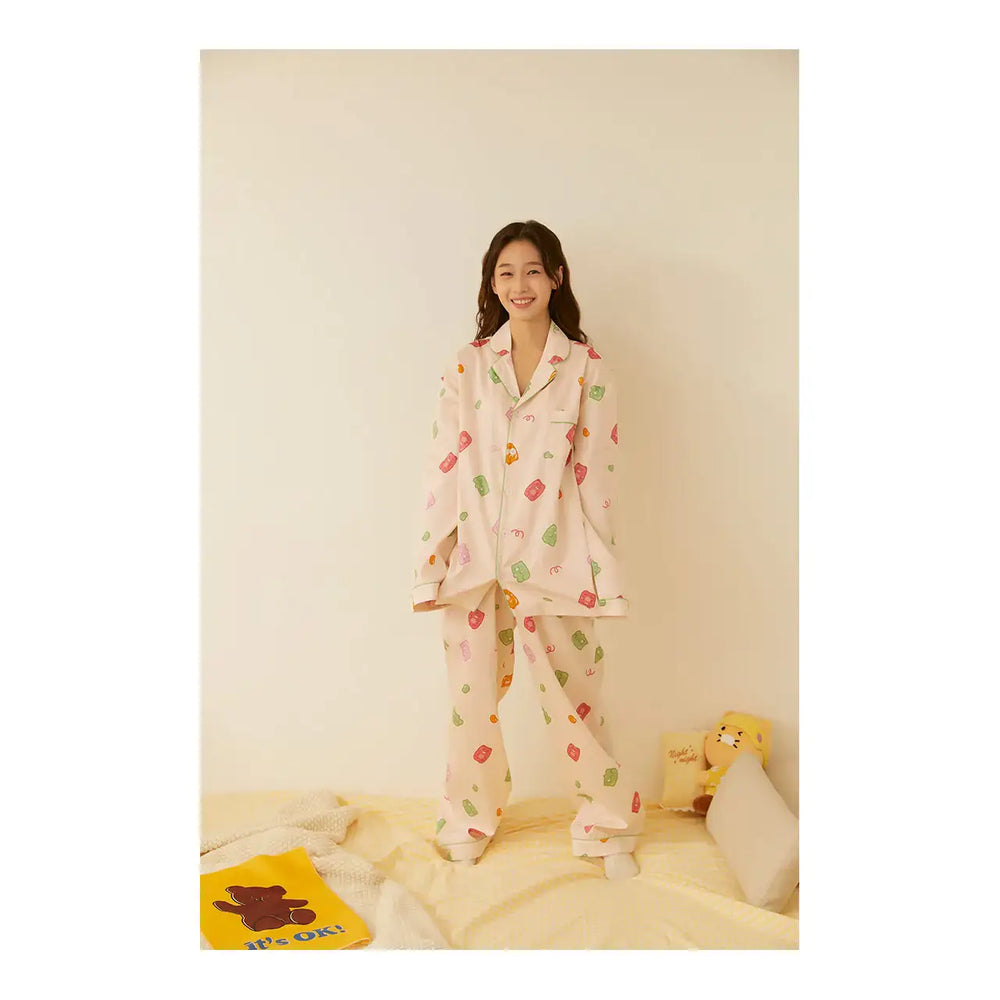 Kakao Friends - Ryan & Choonsik Jelly Pajamas Set - Kakao Friends - Clothing - Harumio