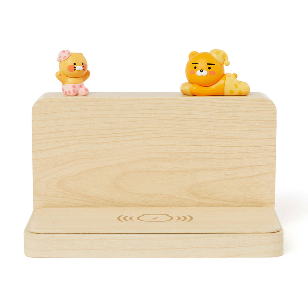 Kakao Friends - Ryan & Choonsik Desk Clock with Wireless Charger