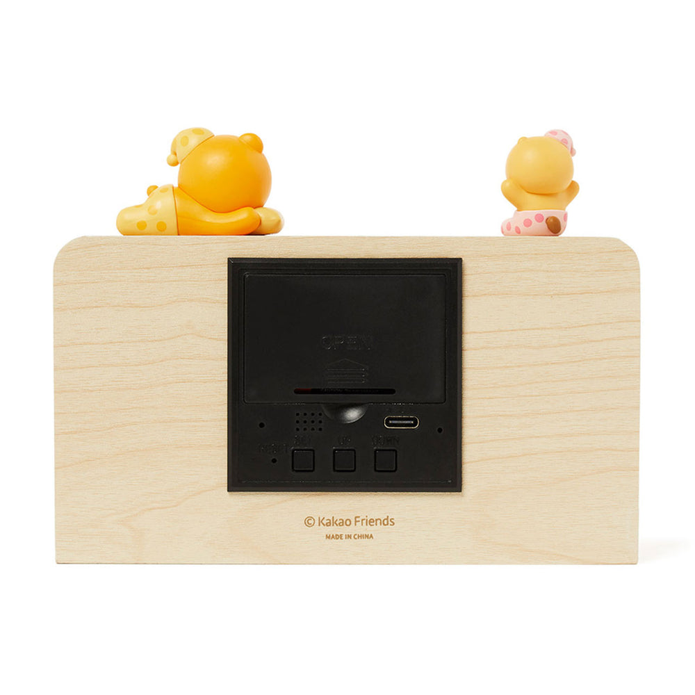 Kakao Friends - Ryan & Choonsik Desk Clock with Wireless Charger