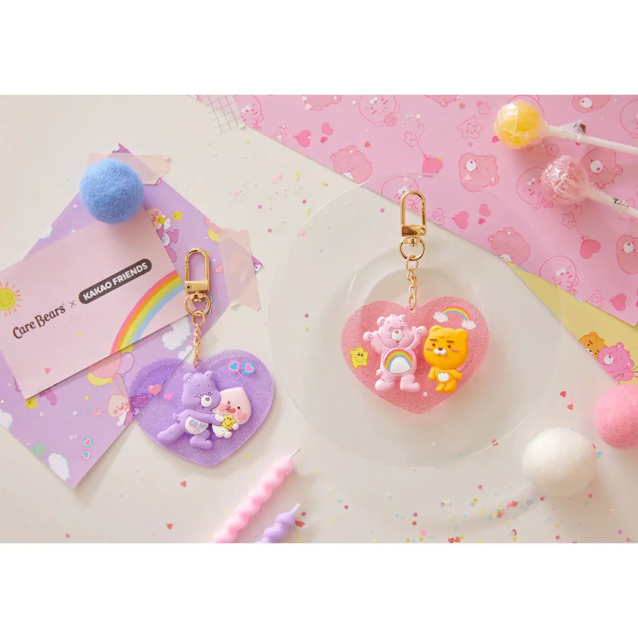 Care Bears x Kakao Friends - Heart Key Ring - Care Bears x Kakao Friends - Keyrings - Harumio