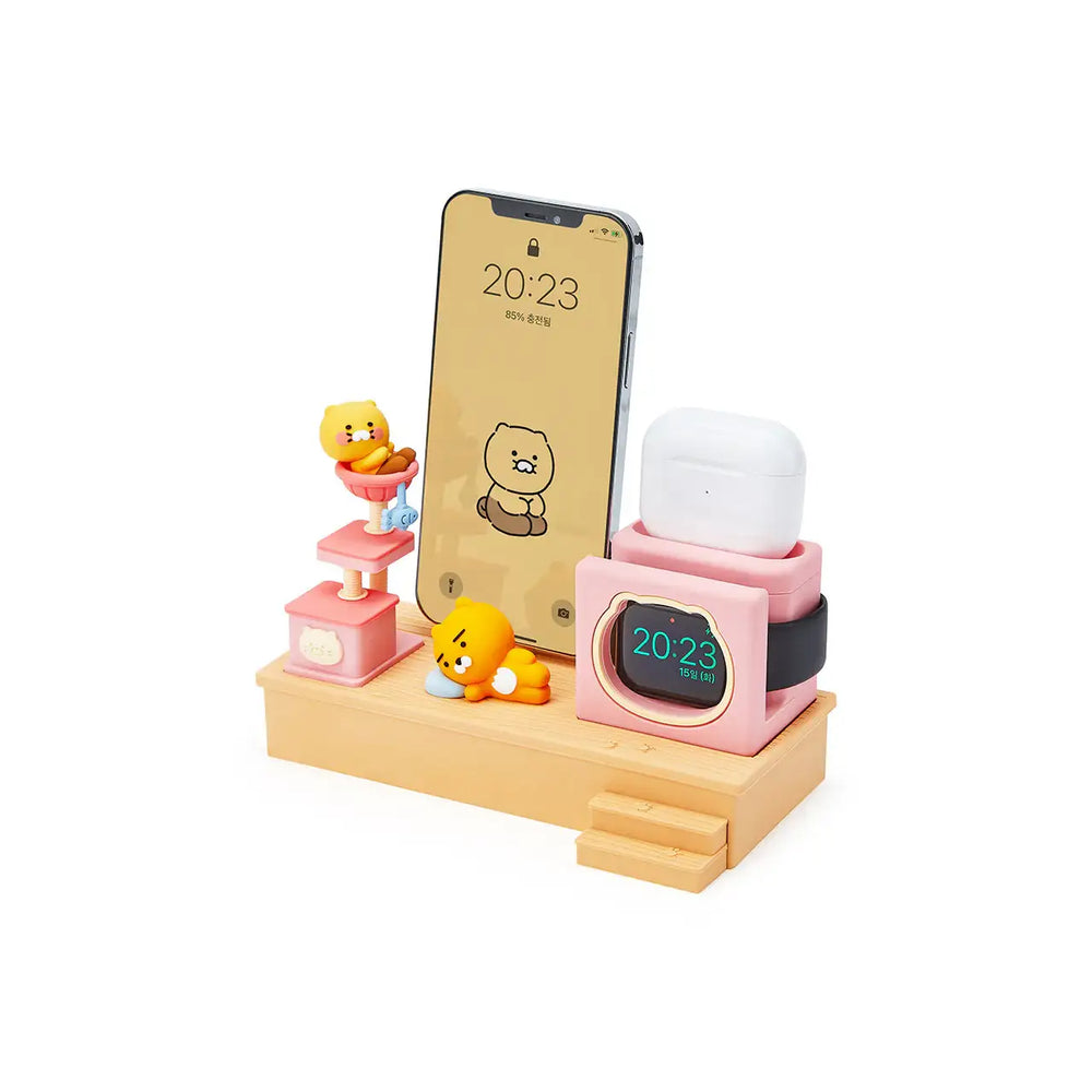 Kakao Friends - Ryan & Choonsik Triple Apple Charging Stand