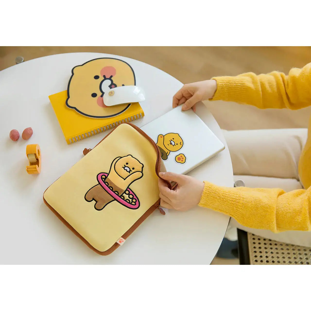Kakao Friends - Choonsik Hoola Hoop Tablet Pouch (11") - Kakao Friends - Home & Living, Accessories - Harumio