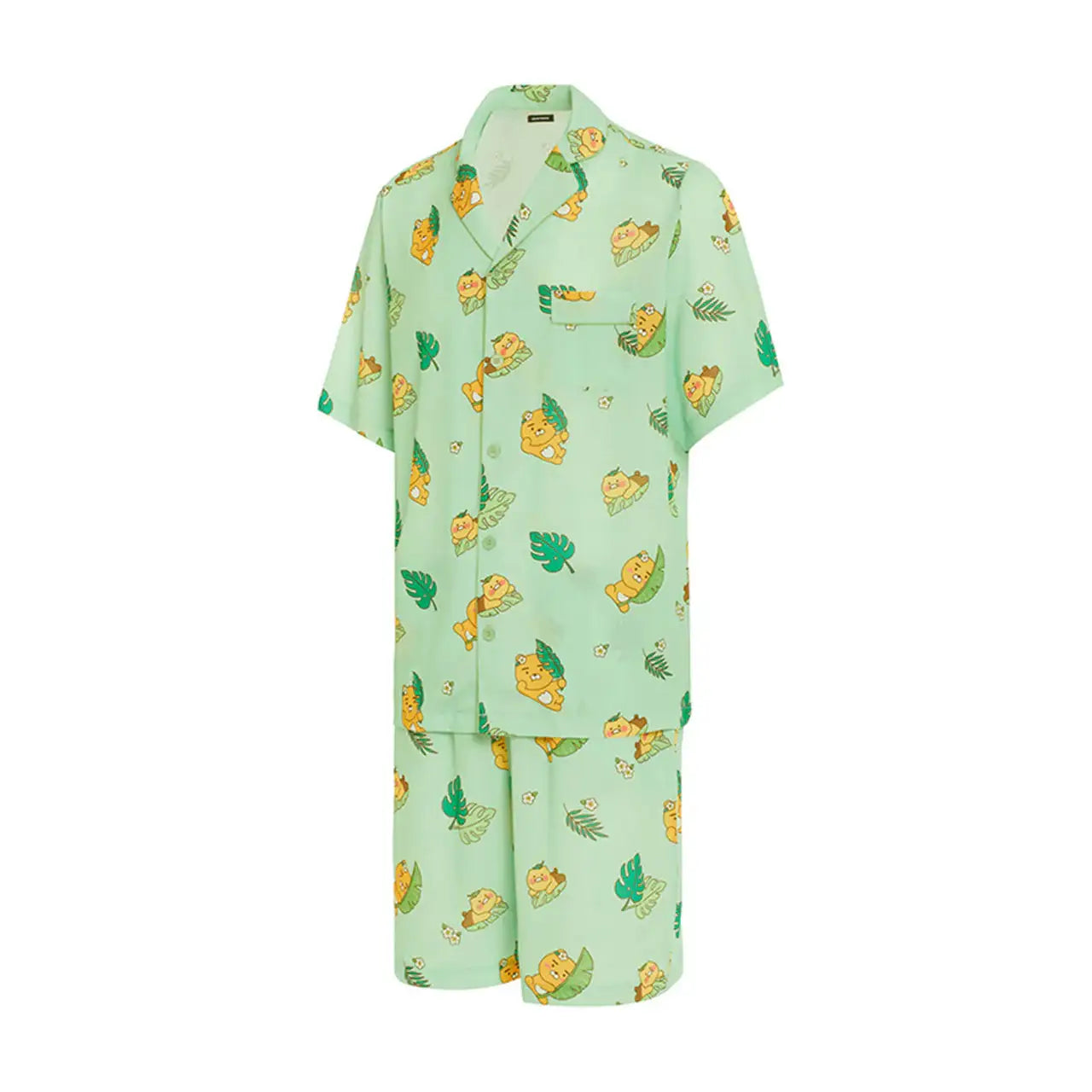 Kakao Friends - Ryan & Choonsik Leafy Summer Pajamas Set - Kakao Friends - Clothing - Harumio