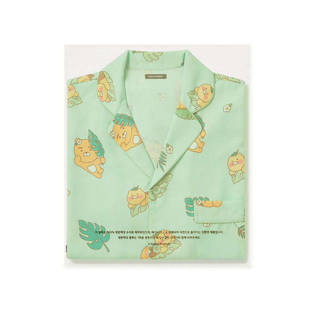 Kakao Friends - Ryan & Choonsik Leafy Summer Pajamas Set